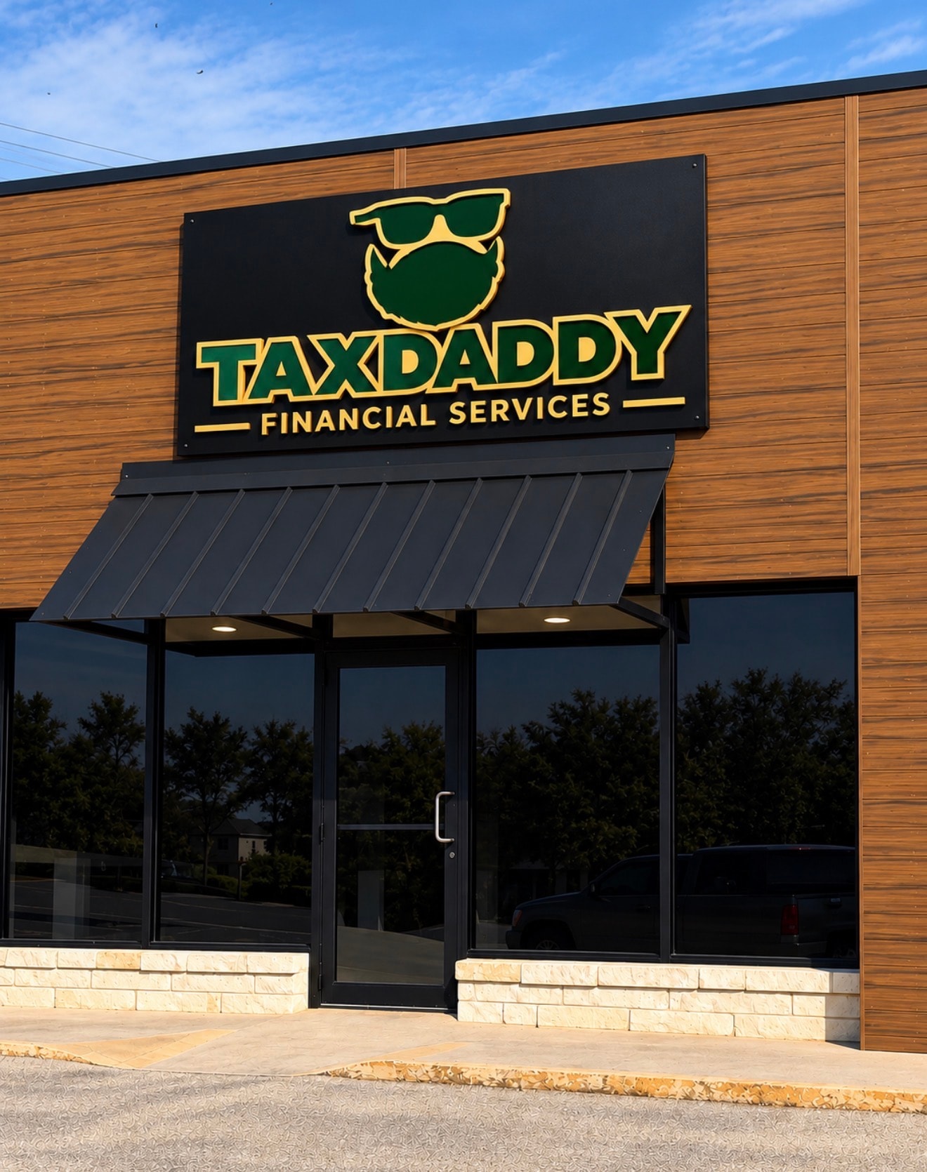 Tax Daddy Financial Services storefront at 1500 FM 26573, Canyon Lake, TX